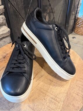 Birkenstock Bend Low Black Leather Low-Top sneakers unisex Sz 37 women’s 6 6.5